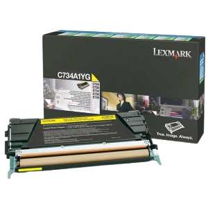 Lexmark C734A1YG Toner C734/6 RET YEL 6K Original