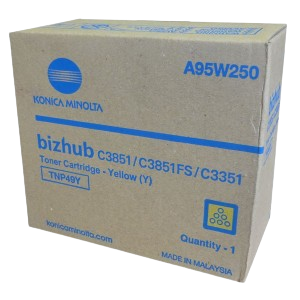 Minolta A95W250 Toner TNP49Y Yellow C3351 Original