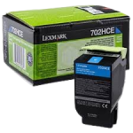 Lexmark 70C2HCE Toner 702HCE CORP Cyan 3K Original