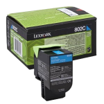 Lexmark 80C20C0 Toner 802C RET CYA 1K Original