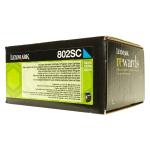 Lexmark 80C2SC0 Toner 802SC SRET CYA 2K Original